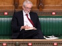 Jeremy Corbyn cuts a lonely figure on the backbenches on April 22, 2020