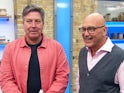John Torode and Gregg Wallace on the semi-final of Celebrity MasterChef on July 30, 2020