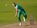 Ireland's Josh Little in action against England on August 1, 2020