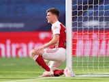 Kieran Tierney in action for Arsenal on August 1, 2020