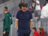 Frank Lampard looks dejected as Chelsea lose to Bayern Munich in the Champions League on August 8, 2020