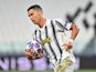 Cristiano Ronaldo celebrates scoring for Juve on August 7, 2020