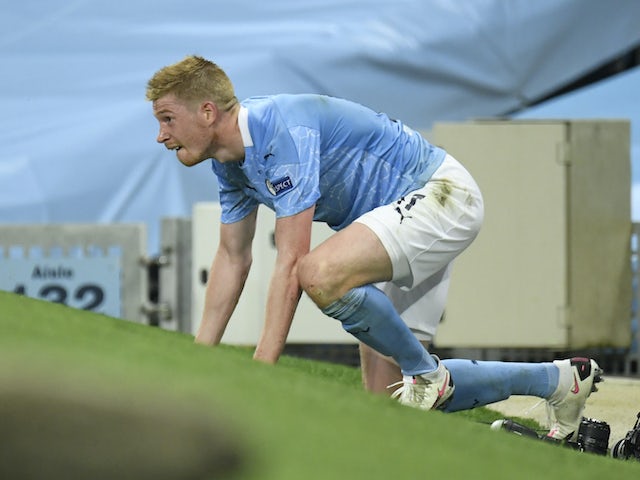 Kevin De Bruyne in action for Man City on August 7, 2020