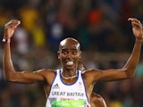 Mo Farah pictured after winning the 10,000m race at the 2012 Olympics in London