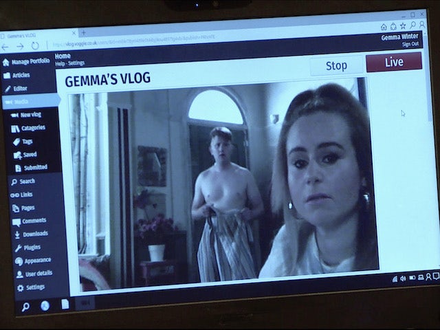 Gemma's vlog on Coronation Street on August 10, 2020