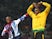 Great Britain's Mo Farah and Jamaica's Usain Bolt celebrate winning gold at the 2012 Olympics