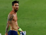 A shredded Lionel Messi on August 8, 2020