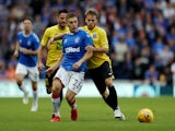 Greg Docherty in action for Rangers in July 2019