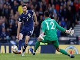 Stephen O'Donnell in action for Scotland in June 2019