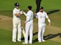 England and Pakistan players shake hands after drawing the second Test on August 17, 2020