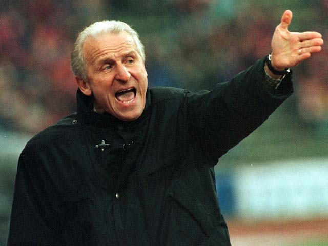 Giovanni Trapattoni pictured in charge of Bayern Munich in March 1998