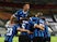 Inter Milan players celebrate scoring against Shakhtar Donetsk on August 17, 2020
