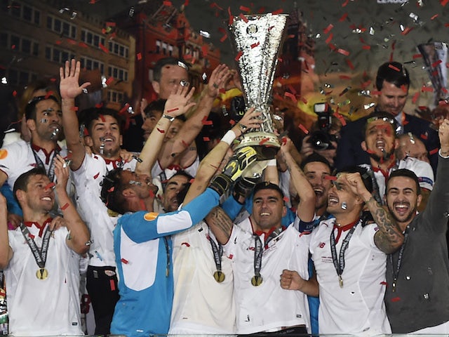 Sevilla celebrate winning the Europa League in 2016