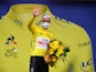 Alexander Kristoff celebrates at the Tour de France on August 29, 2020