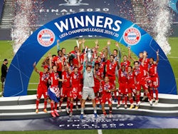 Bayern Munich celebrate winning the Champions League on August 23, 2020