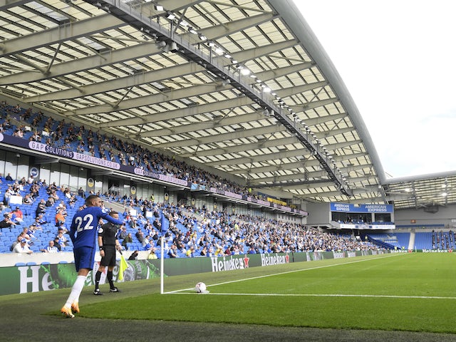 Chelsea's Hakim Ziyech in action against Brighton & Hove Albion in a pre-season clash on August 29, 2020