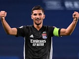Houssem Aouar pictured for Lyon in August 2020