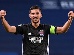 Houssem Aouar pictured for Lyon in August 2020