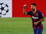 Luis Suarez pictured for Barcelona in August 2020