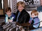 Princess Diana with a young Wills and Harry