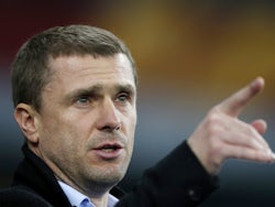 Ferencvaros manager Sergei Rebrov pictured during his time in charge of Dynamo Kiev in 2015