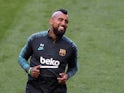 Arturo Vidal pictured for Barcelona in August 2020