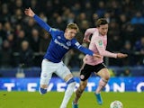 Anthony Gordon in EFL Cup action for Everton against Leicester City in December 2019