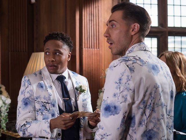 Hollyoaks episode 5432 - Scott and Mitchell are surprised by the intervention