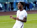 England's Raheem Sterling celebrates scoring against Iceland in the UEFA Nations League on September 5, 2020