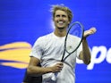 Alexander Zverev celebrates reaching the final of the US Open on September 11, 2020