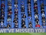 Fans attend a pilot event during a pre-season friendly between Brighton and Chelsea at the Amex in August 2020