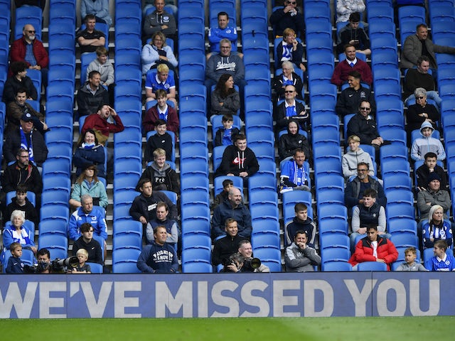 Brighton chairman: 'Fans returning is first step towards normality'