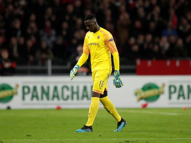 Rennes goalkeeper Edouard Mendy pictured in October 2019