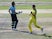Australia's Pat Cummins celebrates taking the wicket of Jos Buttler on September 13, 2020