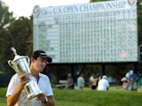 Greg Ogilvy celebrates winning the 2006 US Open at Winged Foot
