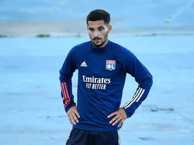 Lyon's Houssem Aouar pictured in August 2020