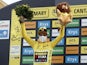 Primoz Roglic celebrates with the yellow jersey on September 11, 2020