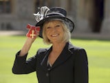 Sue Barker pictured with her OBE in 2016