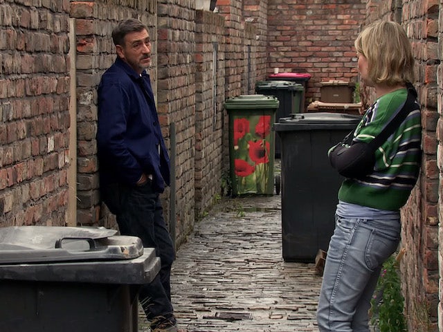 Abi and Peter on the second episode of Coronation Street on September 21, 2020
