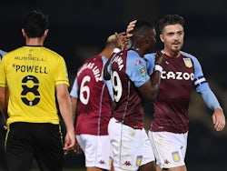 Aston Villa's Jack Grealish celebrates scoring against Burton Albion in the EFL Cup on September 15, 2020