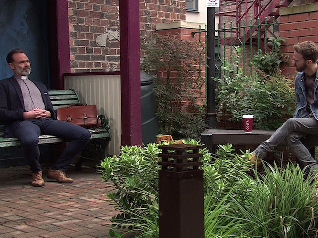 Billy and David on Coronation Street's first episode on October 5, 2020