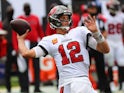 Tampa Bay Buccaneers quarterback Tom Brady in action on September 20, 2020