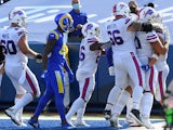 Buffalo Bills celebrate a touchdown against LA Rams on September 27, 2020