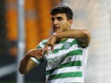 Celtic's Mohamed Elyounoussi celebrates scoring against Riga in the Europa League on September 24, 2020