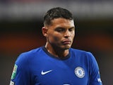 Thiago Silva in EFL Cup action for Chelsea against Barnsley on September 23, 2020
