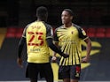 Watford's Joao Pedro celebrates scoring against Luton Town in the Championship on September 26, 2020