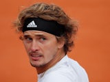 Alexander Zverev pictured at the French Open on October 4, 2020
