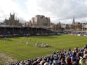 A general shot of the Recreation Ground, home of Bath Rugby, in March 2020