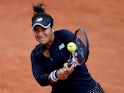 Heather Watson in action at the French Open on September 29, 2020