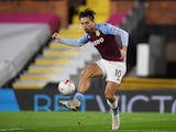 Aston Villa captain Jack Grealish pictured in action against Fulham on September 28, 2020